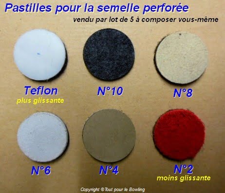 Lot de 5 pastilles pour les semelles à pastilles