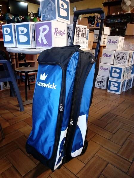 Sac 3 Boules Roulettes Brunswick Blitz Bleu