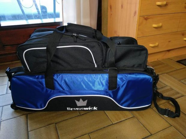 Sac 3 Boules Tote Plus Brunswick Tournament Bleu-Noir (avec compartiment)