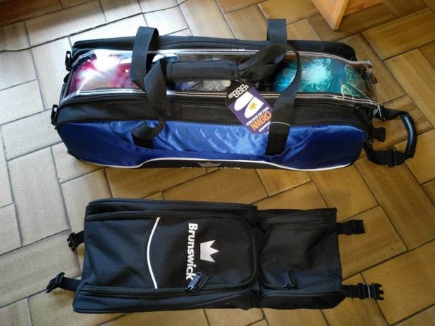 Sac 3 Boules Tote Plus Brunswick Tournament Bleu-Noir (avec compartiment)