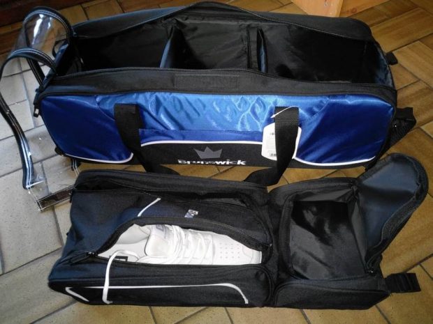 Sac 3 Boules Tote Plus Brunswick Tournament Bleu-Noir (avec compartiment)