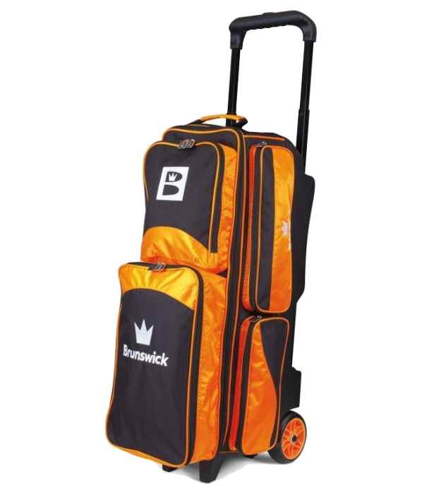 Sac 3 Boules Roulettes Brunswick Edge Orange/Noir