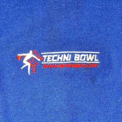 Polo Motif bowling Bleu (Small)