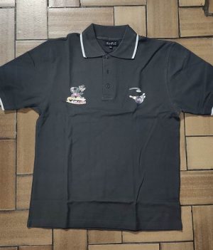 Polo Motif Loup Gris foncé (Medium)