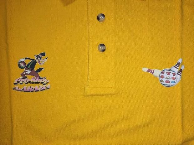 Polo Motif Loup Jaune Orange (Small)