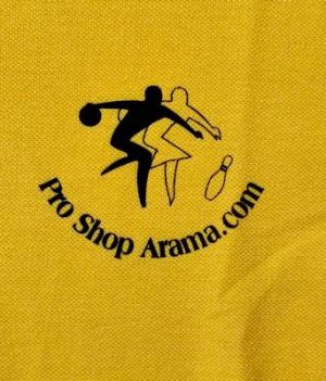Polo Motif bowling Jaune Orange (Small)