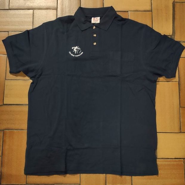 Polo Motif bowling Bleu Marine avec poche (XX-Large)
