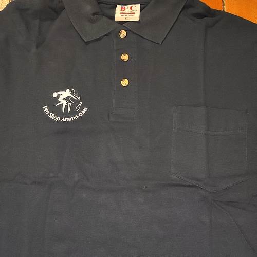 Polo Motif bowling Bleu Marine avec poche (XX-Large)