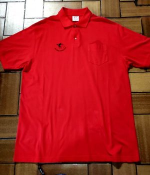 Polo Motif bowling Rouge avec poche (XX-Large)