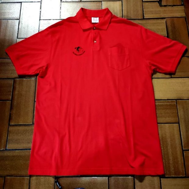 Polo Motif bowling Rouge avec poche (XX-Large)