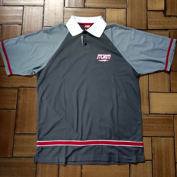 Polo Storm Gris/Blanc/Rouge (X-Large)