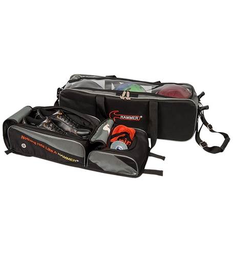 Sac 3 Boules Tote Plus Hammer Gris/Noir (avec compartiment)