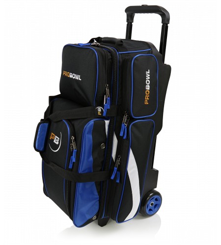 Sac 3 Boules Luxe ProBowl Bleu/Noir Sac 3 Boules Roulettes Luxe ProBowl Bleu/Noir