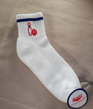 Chaussettes courtes femme (bordure bleu)