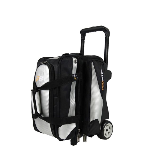 Sac 2 Boules Roulettes Deluxe ProBowl Argent/Noir