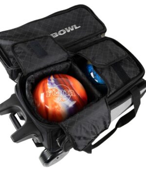 Sac 2 Boules Roulettes Deluxe ProBowl Blanc/Noir