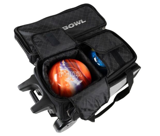 Sac 2 Boules Roulettes Deluxe ProBowl Blanc/Noir