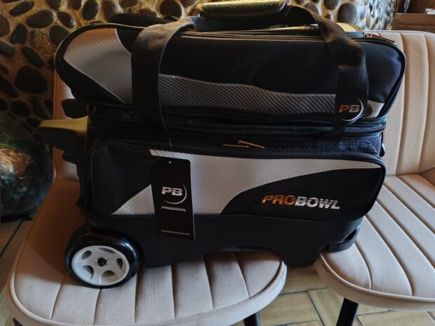 Sac 2 Boules Roulettes Deluxe ProBowl Argent/Noir