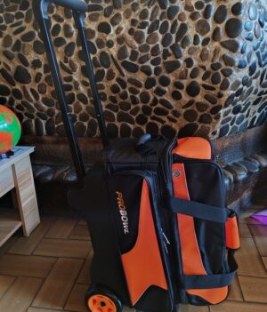 Sac 2 Boules Roulettes Deluxe ProBowl Orange/Noir