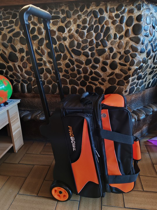 Sac 2 Boules Roulettes Deluxe ProBowl Orange/Noir