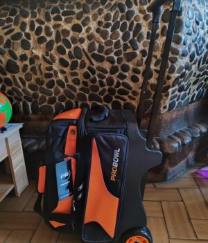 Sac 2 Boules Roulettes Deluxe ProBowl Orange/Noir