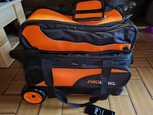 Sac 2 Boules Roulettes Deluxe ProBowl Orange/Noir