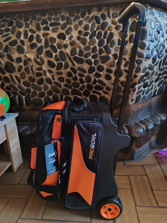 Sac 2 Boules Roulettes Deluxe ProBowl Orange/Noir