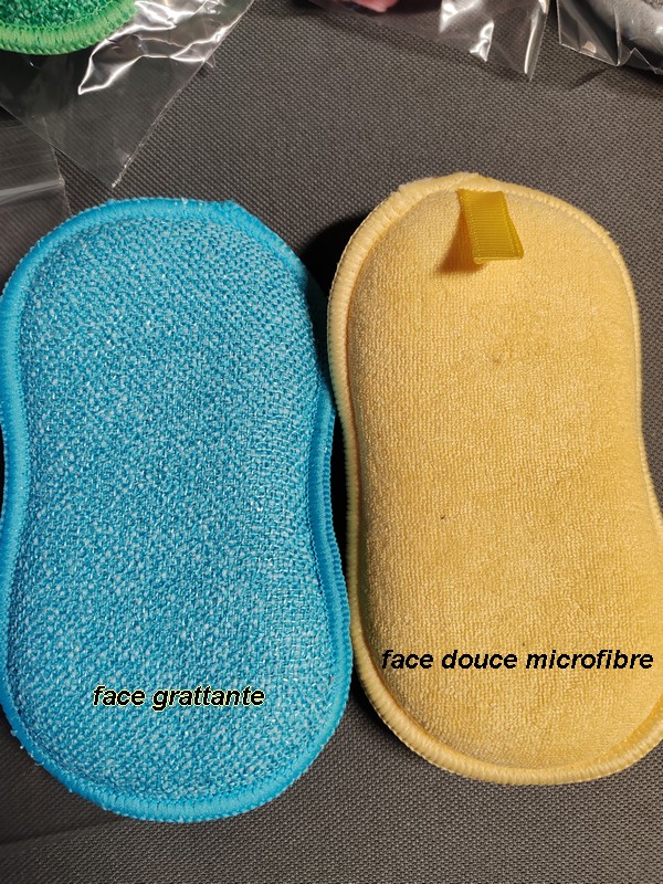 Pad éponge microfibre double face (lot de 2)