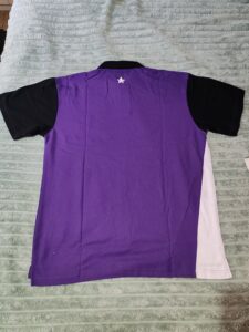 RotoGrip Polo Purple/Noir/Blanc dos