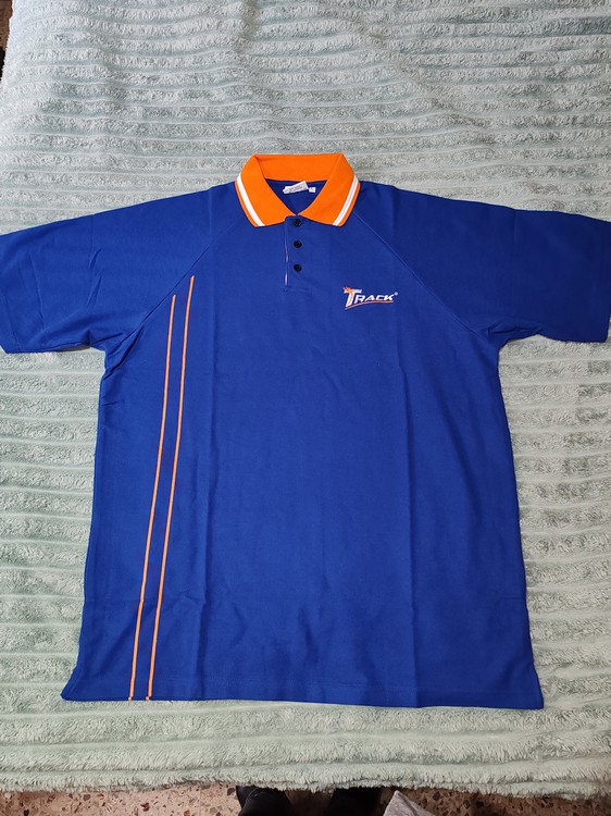 Track Polo Bleu/Orange (Large)